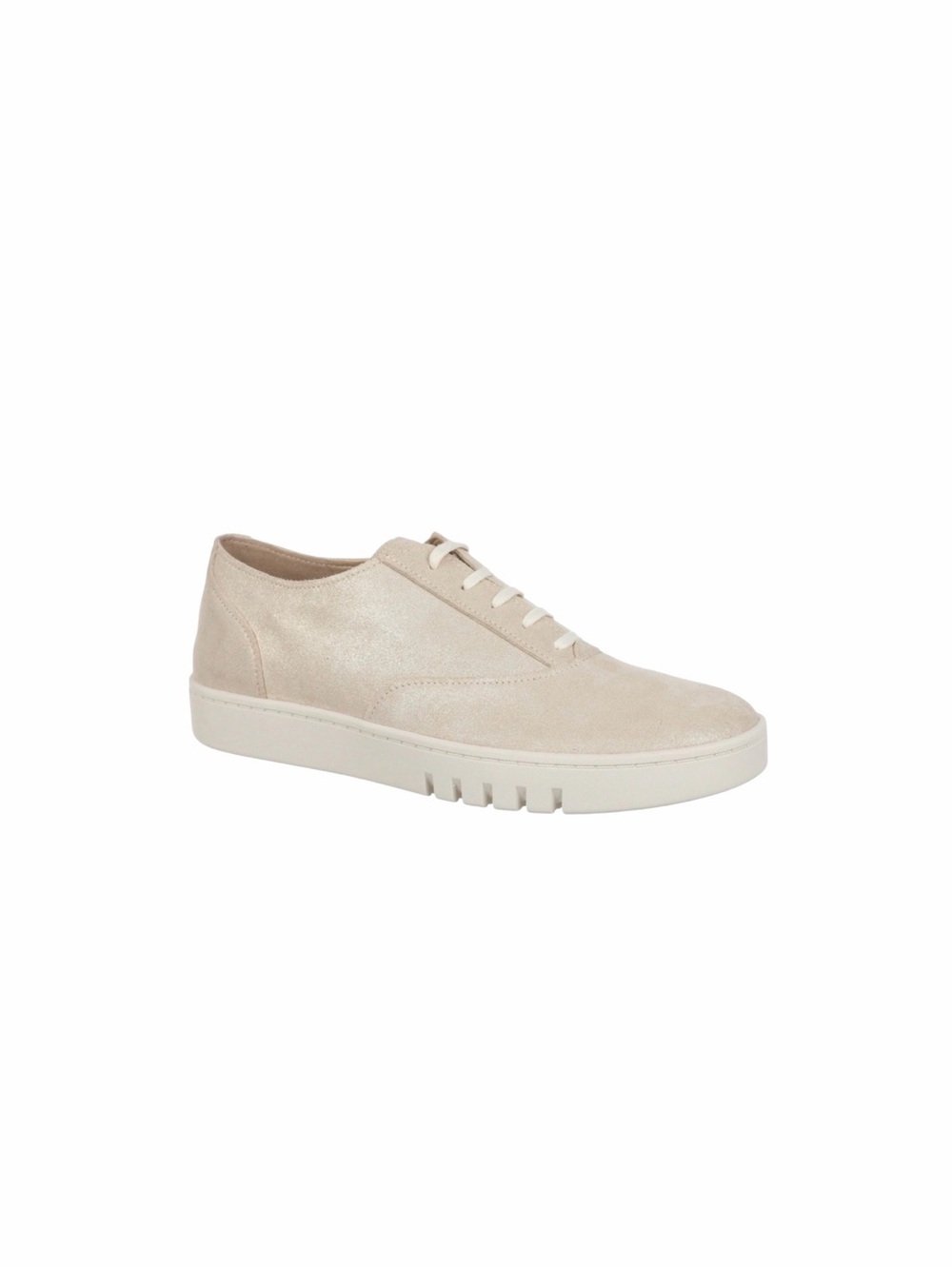 Vionic Callie Gold Metallic Leather Oxford Sneakers 6.5 Orthopedic Lace Up